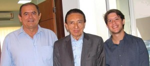 Prefeito de Caxias Humberto Coutinho, ministro Edson Lobão e o prefeito eleito de Caxias Leonardo Coutinho.