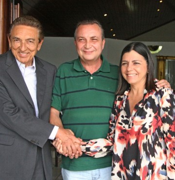Ministro Edison Lobão, secretário Luis Fernando e governadora Roseana Sarney