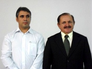 Augustus Gomes ao lado do pai prefeito Chico Gomes