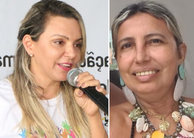 Prefeita Klautenis Deline Oliveira Nussrala e a empresária Tania Maria Marinho Prazeres